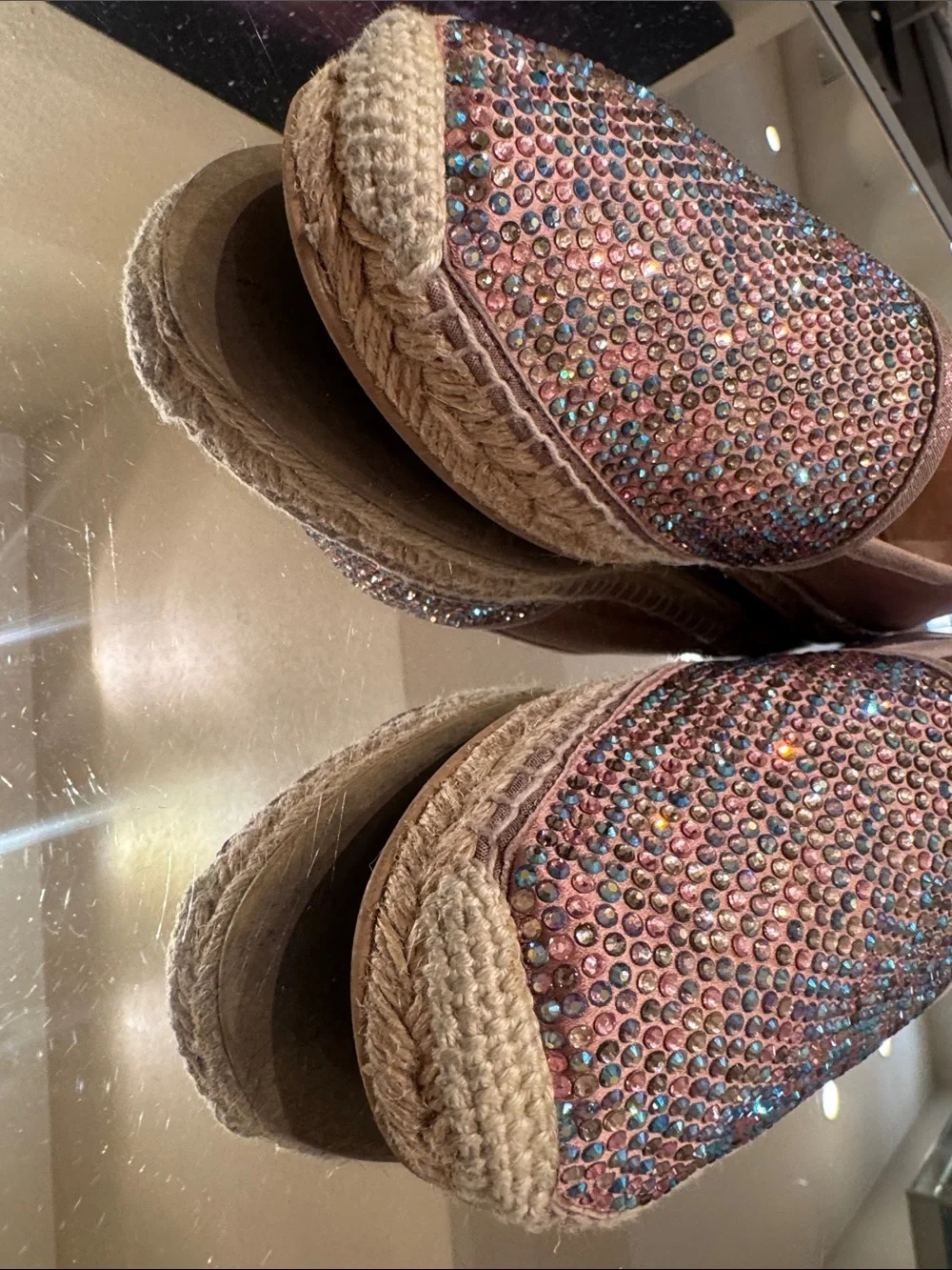 Rene Caovilla Pastel Crystal Espadrilles